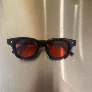 Black Sunglasses with pink Lenses